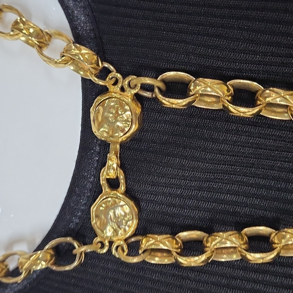 Chanel Vintage Double Chain Large CC Medallion Necklace - Picture 7 of 17